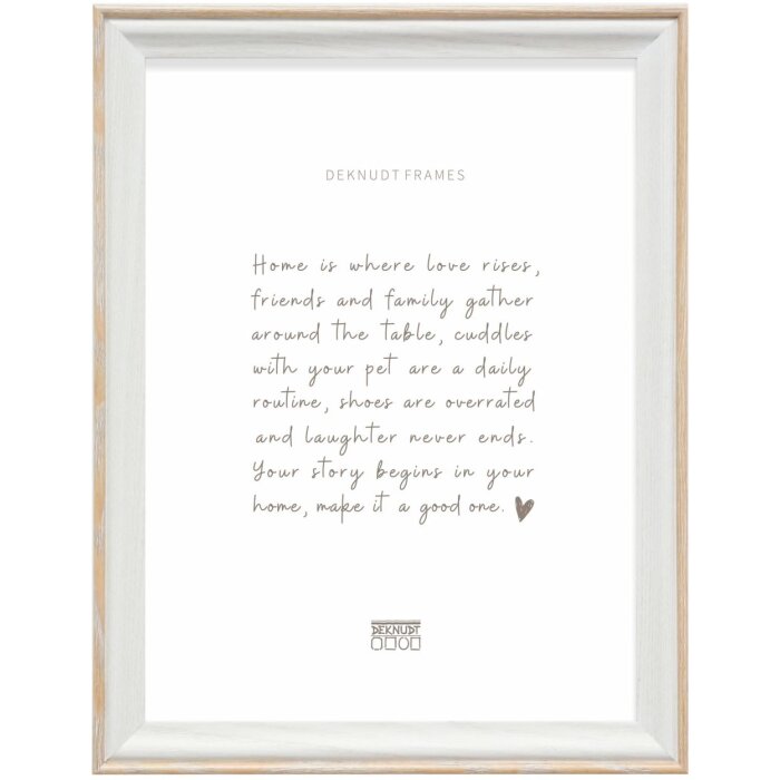 Deknudt Holzrahmen S68VG1 weiß-natur 15x20 Zentimeter