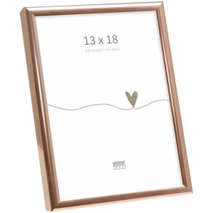 Алюминиевая фоторамка Deknudt S027 розовое золото 13x18 см