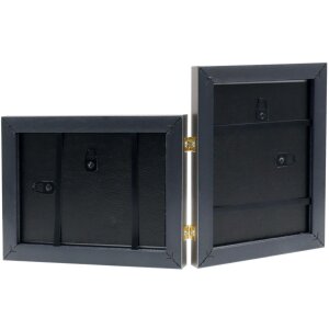 Двойная рамка Deknudt пластиковая рамка S41VD1 серебро 2 фото 10x15 см