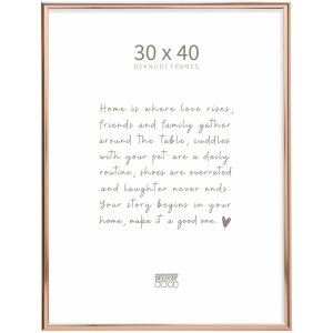 Алюминиевая фоторамка Deknudt S027 розовое золото 30x40 см