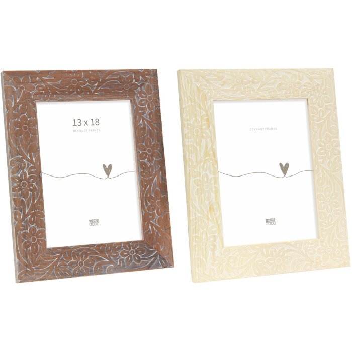 Deknudt Holz-Fotorahmen Blumendruck S68VH 10x15 bis 20x30 cm