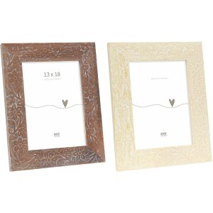 Deknudt Holz-Fotorahmen Blumendruck S68VH 10x15 bis 20x30 cm