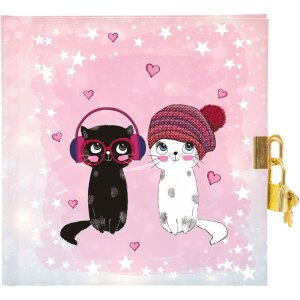 Goldbuch Tagebuch Music for Cats 16,5x16,5 cm 96 Seiten...