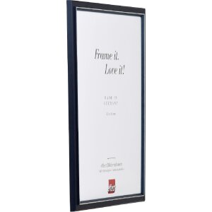 Effect Holz Bilderrahmen Profil 26 blau 50x50 cm Normalglas