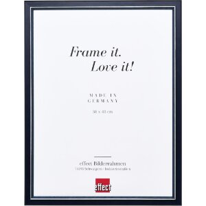 Effect Holz Bilderrahmen Profil 26 blau 50x70 cm Normalglas