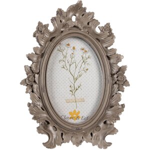 Clayre & Eef 2F0987 Fotorahmen 18x3x24 cm Braun Oval...