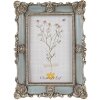Clayre & Eef 2F0995 Fotorahmen 15x2x20 cm Blau Vintage Design 10x15 cm