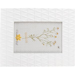 Clayre & Eef 2F1013 Fotorahmen 17x1x22 cm 10x15 cm Weiß