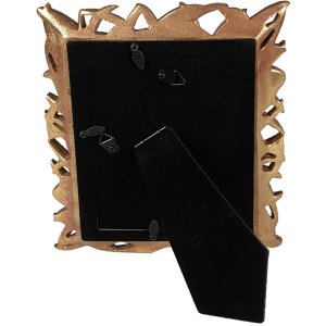 Clayre & Eef 2F1024 Fotorahmen 18x2x21 cm 10x15 cm Goldfarbig
