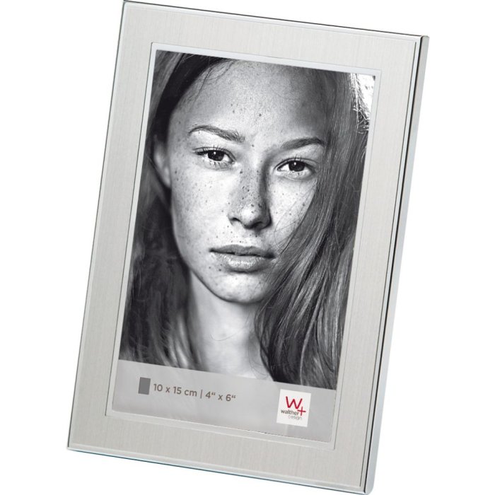 Walther Metall-Fotorahmen JAZZ 10x15 cm matt Silber glänzend