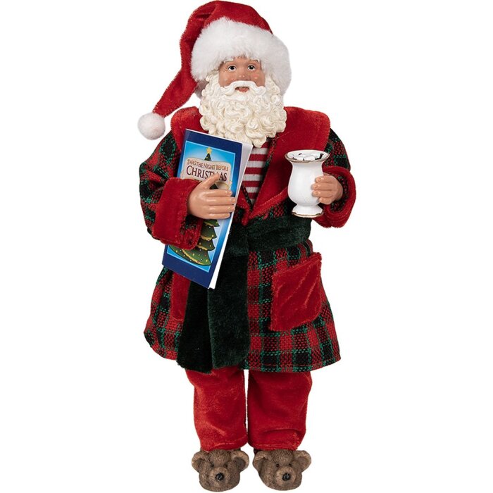 Clayre & Eef 65222 Украшение Дед Мороз 16x8x28 см красный