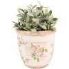 Clayre & Eef 6CE1541L Украшение Цветочный горшок Ø 18x17 см Розово-бежевый круглый