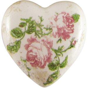 Clayre & Eef 6CE1542M Dekoration Herz 8x8x4 cm Rosa...