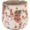 Clayre & Eef 6CE1549M Blumentopf Keramik Ø 18x16 cm Rosa Beige Barockstil