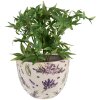 Clayre & Eef 6CE1553M Dekoration Blumentopf Violett Grün Ø 20x15 cm