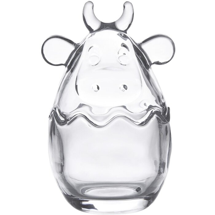 Clayre & Eef 6GL4236 Vorratsglas mit Deckel Ø 8x14 cm Transparant Bonbonniere