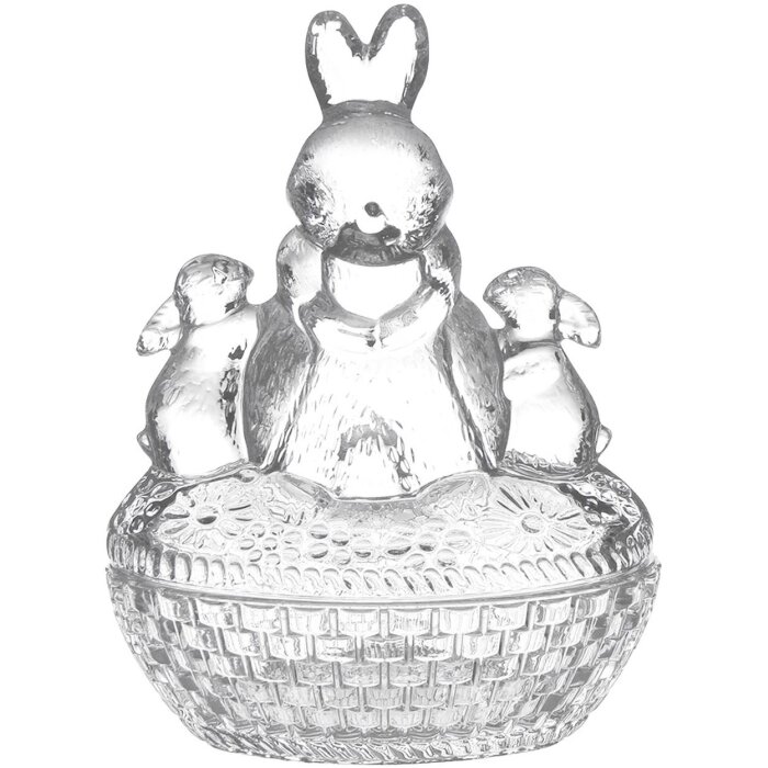 Clayre & Eef 6GL4239 Банка для хранения с крышкой 12x9x17 см Transparant Bonbonniere