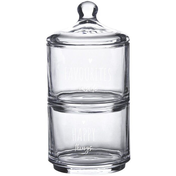 Clayre & Eef 6GL4260 Банка для хранения с крышкой Ø 10x21 см круглая