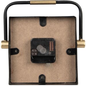 Clayre & Eef 6KL0789 Tischuhr 19x5x19 cm Schwarz Weiß 1xAA Batterie