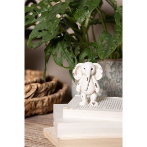 Clayre & Eef 6PR3640 Dekoration Elefant 6x4x10 cm Beige Braun