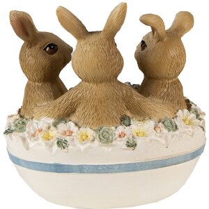 Clayre & Eef 6PR3839 Украшение Кролик 11x9x12 см коричнево-бежевый