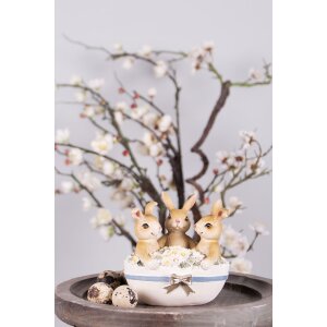 Clayre & Eef 6PR3839 Украшение Кролик 11x9x12 см коричнево-бежевый