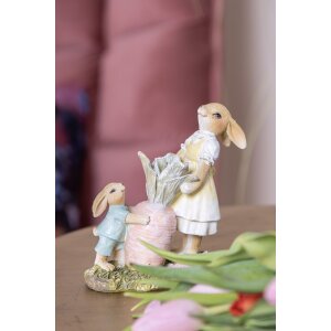 Clayre & Eef 6PR3844 Dekoration Kaninchen Braun Gelb 12x6x13 cm