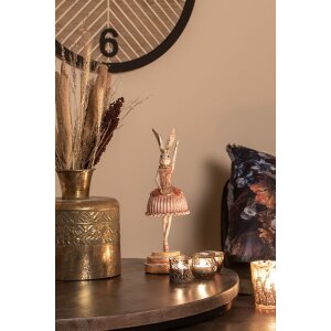 Clayre & Eef 6PR3884 Украшение Кролик 11x11x35 см Розово-бежевый