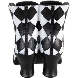 Clayre & Eef 6PR3890 Dekoration Schuhe 15x12x15 cm Schwarz Weiß