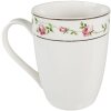 Clayre & Eef CURMU Becher Porzellan Rosendekor Weiß Rosa 300 ml 12x8x10 cm