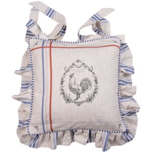 Clayre & Eef DFR25 Stuhlkissenhülle Beige 40x40...