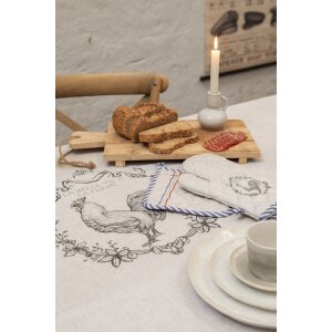 Clayre & Eef DFR47 Корзина для хлеба 35x35x8 см бежевый квадрат