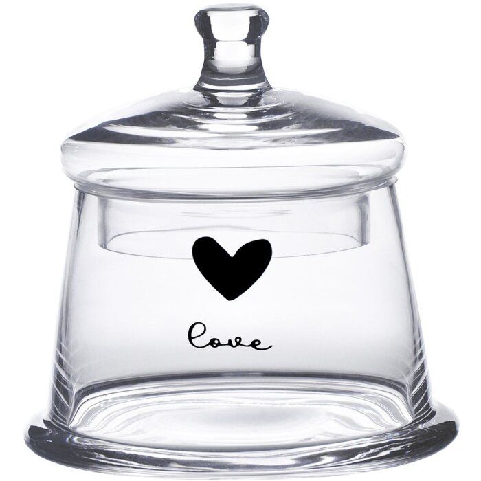 Clayre & Eef LBSGL0001 Vorratsglas mit Deckel Ø 12x13 cm Rund