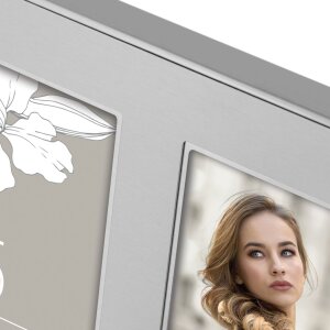 Фоторамка ZEP металл двойная Olimpia серебристая 2 фото...