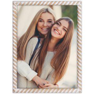 ZEP Holz-Fotorahmen Lisse 13x18 cm braun mit Rillenstruktur