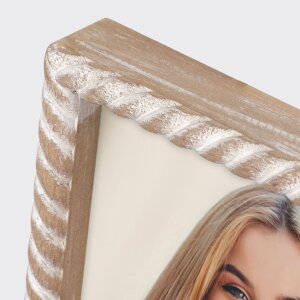 ZEP Holz-Fotorahmen Lisse 13x18 cm braun mit Rillenstruktur
