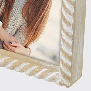 ZEP Holz-Fotorahmen Lisse 15x20 cm braun mit Rillenmuster