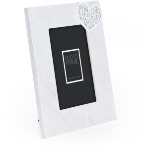 ZEP Holz-Fotorahmen Ginger 10x15 cm Herz weiß