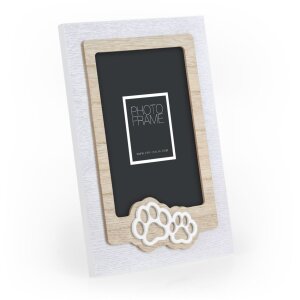 ZEP Holz-Bilderrahmen Zampa 10x15 cm Tierfoto mit Pfotenapplikation