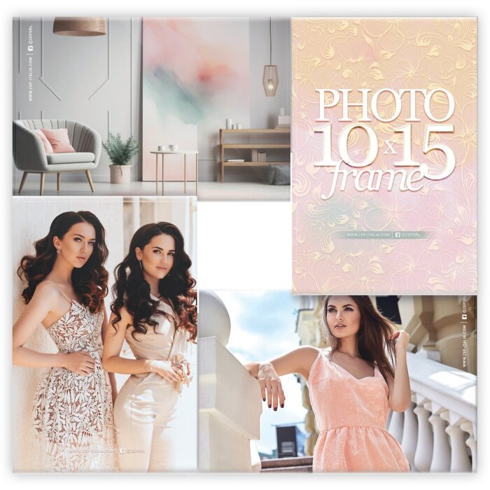 ZEP Acryl-Bilderrahmen Clay 4 Fotos 10x15 cm 25x25 cm