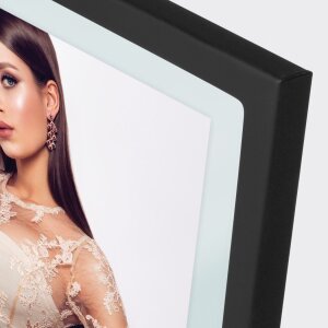 Металлическая фоторамка ZEP Marion black 10x15 см с флоат-стеклом