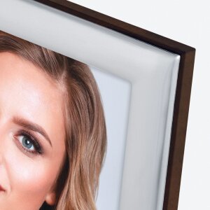 Фоторамка ZEP из металла Sondrio 10x15 см, серебристая, глянцевая