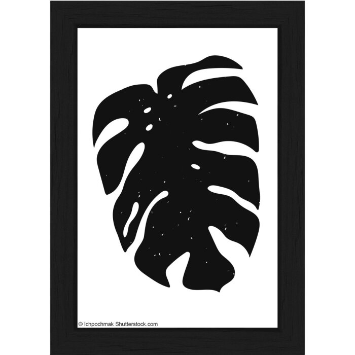 Walther Holzrahmen Liv Monstera 10x15 cm schwarz