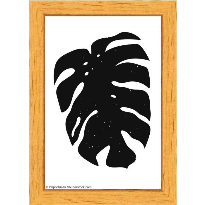 Walther Holzrahmen Liv Monstera 10x15 cm natur