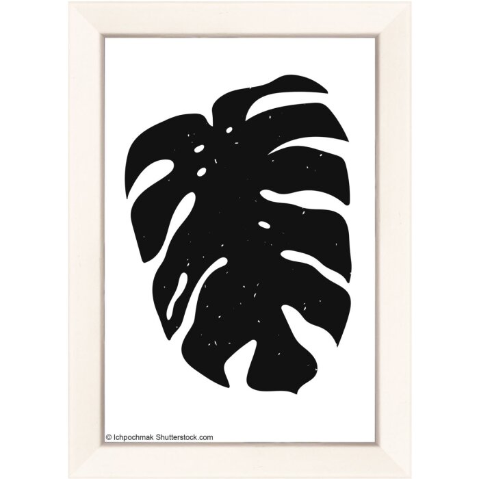 Walther Holzrahmen Liv Monstera 10x15 cm weiß