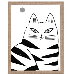 Walther Holzrahmen Liv Monstera 30x40 cm grau