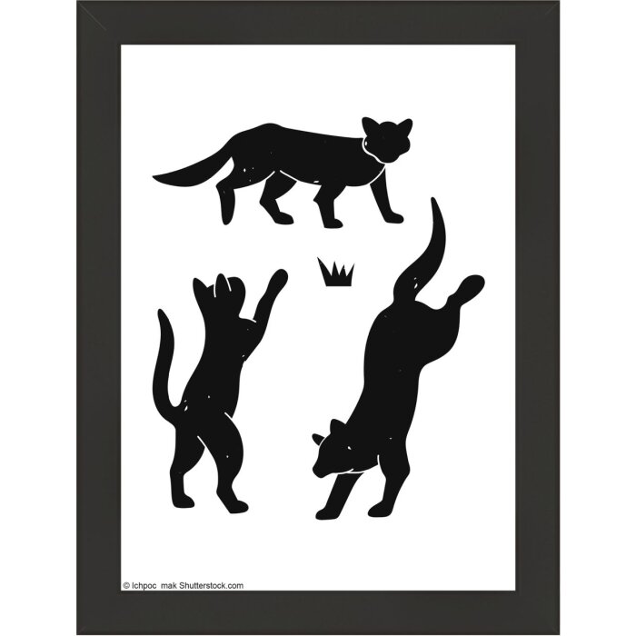 Walther Holzrahmen Liv Monstera 13x18 cm schwarz