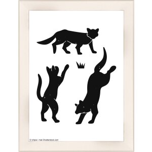 Walther Holzrahmen Liv Monstera 13x18 cm weiß