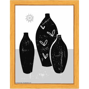 Walther Holzrahmen Liv Monstera 15x20 cm natur