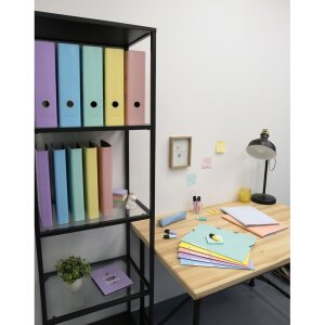 Exacompta Ringbuch A4 2 Ringe D-Form 25 mm Aquarel Pastellfarben